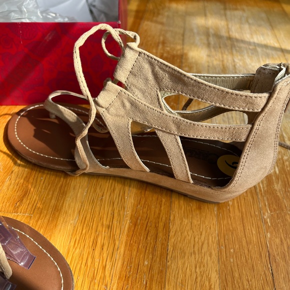 Womens Carlos by Carlos Santana Lacey Lace Up Wedge Sandals - Brulee - Picture 5 of 16